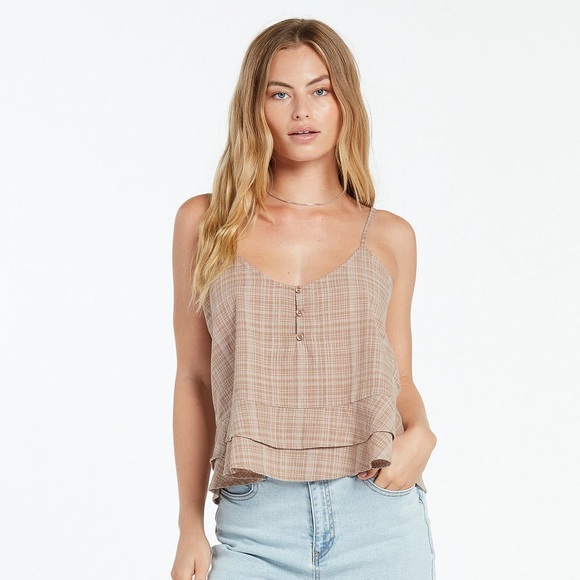 NWT Volcom Island Crush Cami Stone - Picture 2 of 4